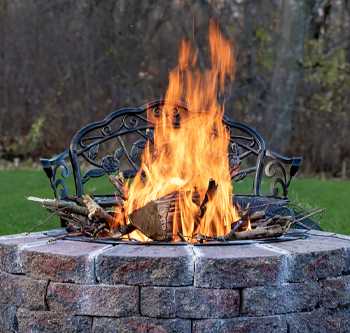 Firepit in someone's backyard