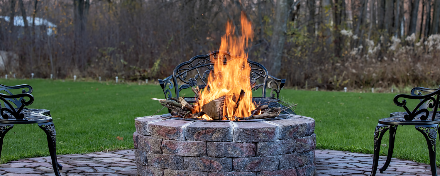 Firepit in someone's backyard