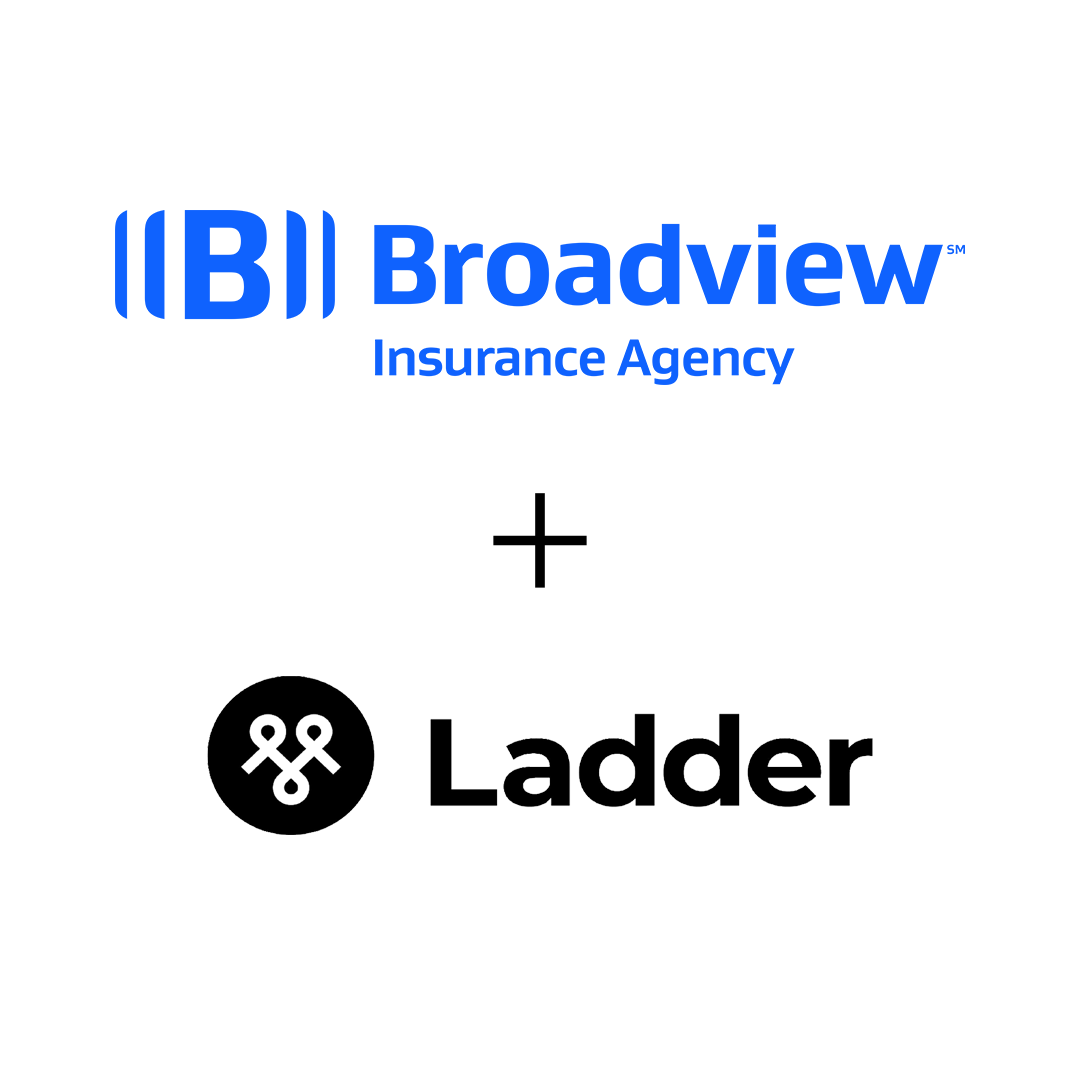 Broadview Insurance Agency and Ladder combined logo