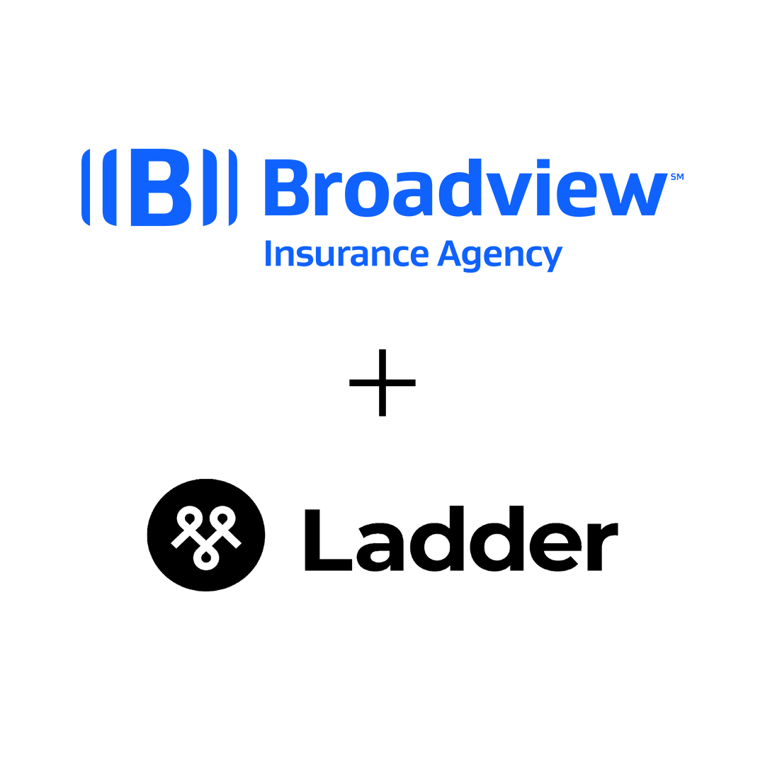 Broadview Insurance Agency and Ladder combined logo